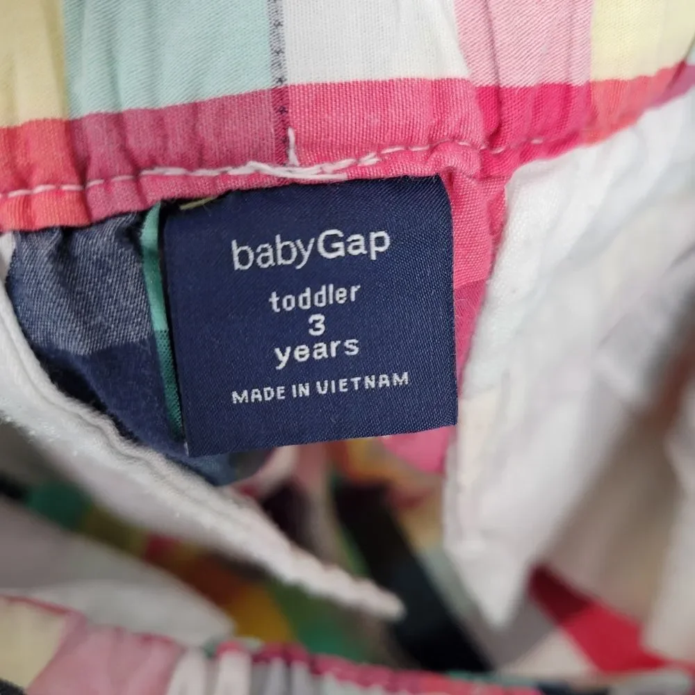 Girls Mint Polo Top by Ralph Lauren and Gap Plaid Shorts Cotton Size 3T